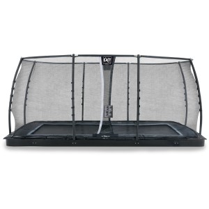 Trampolino interrato nero EXIT Dynamic 305x519 cm con rete di sicurezza.