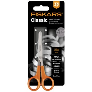 Forbici per hobby Fiskars Classic arancioni, 13 cm. Forbici universali per hobby e lavori creativi.