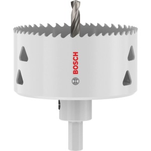 Tazza a corona Bosch Multi Material, Ø 83mm, con supporto, per fori precisi in vari materiali.