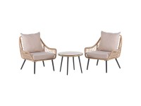 Beliani Bistro-Set Laureto Natürlich