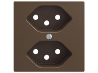 Feller Prise plaque frontale EdizioDue 2 x T13 Coffee