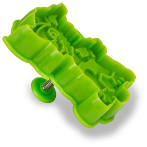 Grüner Paw Patrol Ausstecher Rocky mit Auswerfer für Plätzchen und Fondant.