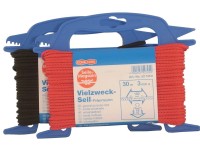 PP-Seil Rot und Schwarz Ø 3 mm / Länge 30 m