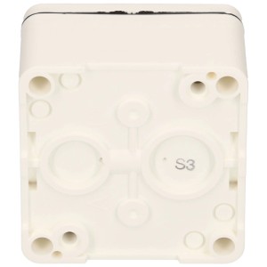 Pulsante a parete Mica bianco per ambienti umidi IP65, non illuminato.