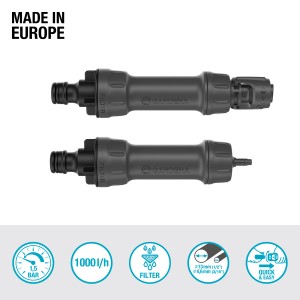 Gardena Unità base 1000: Starter per sistemi Micro-Drip, riduce la pressione e filtra l'acqua.