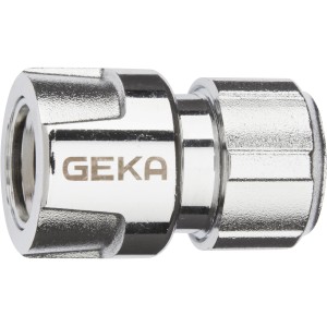 Raccord de tuyau Geka plus 13 mm (1/2) en métal, système enfichable pour l'arrosage du jardin.