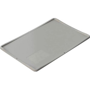 Coperchio grigio per box Eurobox-System 60x40 cm, adatto e impilabile per una conservazione senza polvere.