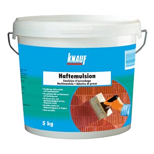Knauf Haftemulsion 5 kg im Eimer, ein Haftgrund für Porenbeton, Kalksandstein und Ziegelmauerwerk.