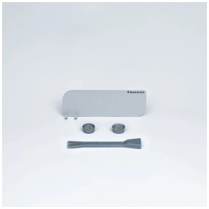 MagSpike Support Gel Douche M Argent, ensemble avec support, aimants et aide au montage.
