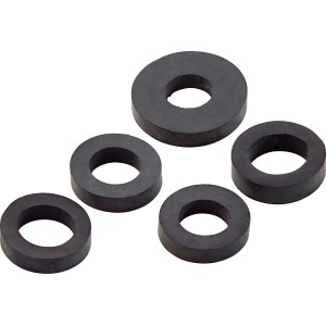 Set di guarnizioni a compressione, 5 guarnizioni in gomma per tubazioni di varie dimensioni.