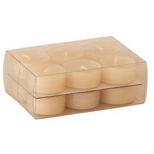 Bougies chauffe-plat crème en plastique, haute luminosité, pour bougies.
