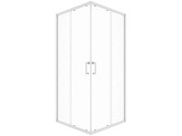 Baliv Duschkabine DUK-90.40E Chrom (HxBxT) 195 x 90 x 90 cm Baliv Duschkabine DUK-90.40E Chrom (HxBxT) 195 x 90 x 90 cm