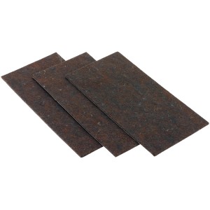 3 patins en feutre marron 10x20cm à découper, pour meubles et protection de sol.