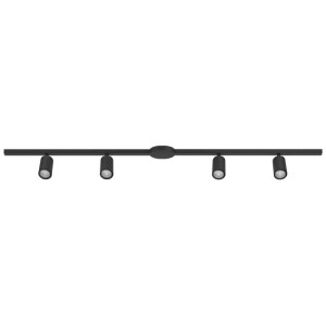 Kit de spots sur rail Eglo EasyTrack noir avec 4 spots et douille GU10.