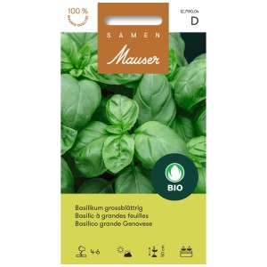 Semi biologici: Basilico a foglia grande per giardino e balcone.