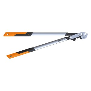 Fiskars Forbice a cricchetto Power GearX LX99-L, 800 mm, per rami fino a 55 mm, con rivestimento antiaderente.