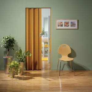 Porte accordéon Spacy aspect cerisier, 84x205 cm, porte gain de place pour intérieur.