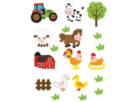 Moosgummisticker Bauernhof selbstklebend 29 Stk.