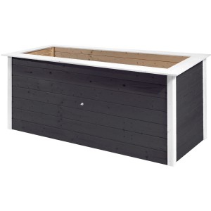 Weka aiuola rialzata Herba, 205x80x81 cm, antracite/bianco, in legno di abete con protezione per topi.