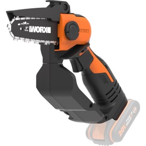 Élagueuse à batterie Worx WG324E.9, 20V, tronçonneuse à une main pour le jardinage et l'élagage.