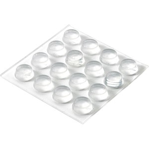 Hettich paracolpi autoadesivi, 16 fermaporta trasparenti in plastica, Ø 11 mm.