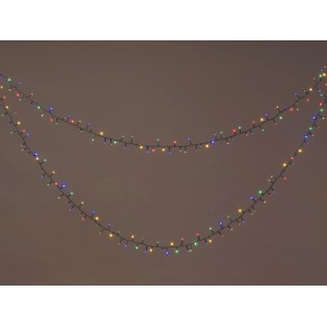 Guirlande lumineuse LED OBI Multicolor 1500 LED, 3 m, pour extérieur. Éclairage dense et coloré.