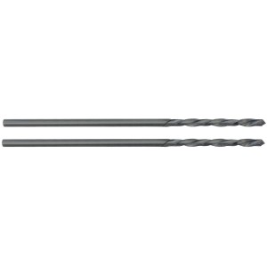 Due punte da trapano per metallo LUX HSS-G, diametro 2,5 mm, per forare con precisione il metallo.