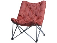 Campingstuhl klappbar Stahl Polyester Steinrot (HxBxT) 74 x 83 x 91 cm