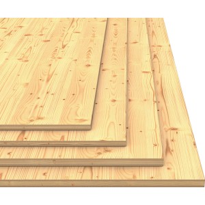 Fichte Dreischichtplatte, 120x50x1,9 cm, für Regale & Möbelbau. Massivholz, fein geschliffen, unbehandelt.