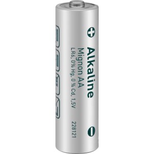 Batteria alcalina AA, 1.5V, adatta a molti dispositivi.