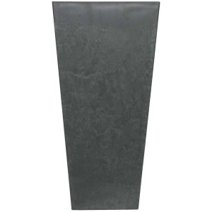 Vaso Ella nero alto in plastica, altezza 70 cm, per interni ed esterni.