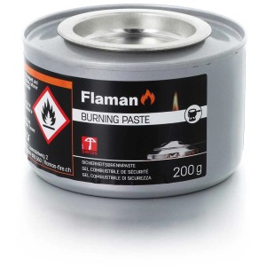 Flaman Pasta Combustibile 200g per fonduta e scaldavivande, inodore e richiudibile.