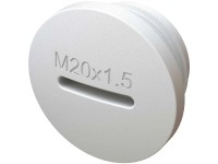 Verschluss-Schraube M20 x 1,5 Weiss 2 Stk. inkl. Dichtung