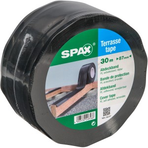 SPAX® Tape 87 PE, auto-adhésif, rouleau de 87mm x 30m pour sous-structure de terrasse.