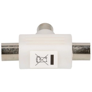 Schwaiger Répartiteur d'antenne 2 voies, blanc, pour connexion TV.