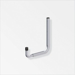 Wand-Blumenkastenhalter aus Aluminium, blank, zur Wandmontage von Blumenkästen.