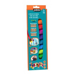 Pébéo Acrylfarben Entdecker-Set, 12 Farben à 20 ml im Karton.