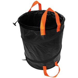 Sac de jardin Fiskars Solid PopUp, 172 l, noir avec poignées orange. Aide de jardin pratique.