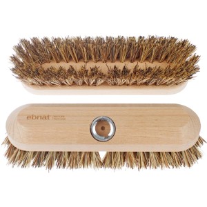 Schrubber Nature Union 23 cm, Bürste mit Holzkorpus und Pflanzenfaser-Borsten für raue Böden.