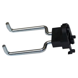 Küpper Supporto sistema, 4 pezzi, argento-nero, per pannello forato banco da lavoro per sospensione utensili.