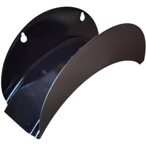 Porta tubo da parete LUX-TOOLS nero in metallo per tubi da giardino e cavi.