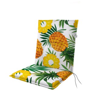 Cuscino per sedia bassa Doppler Living D.5702 con motivo ananas, 48x100 cm, per sedie da giardino.