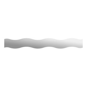 Specchio a onde Wave 2 a forma di cristallo, 20x150cm, bordo C, verticale