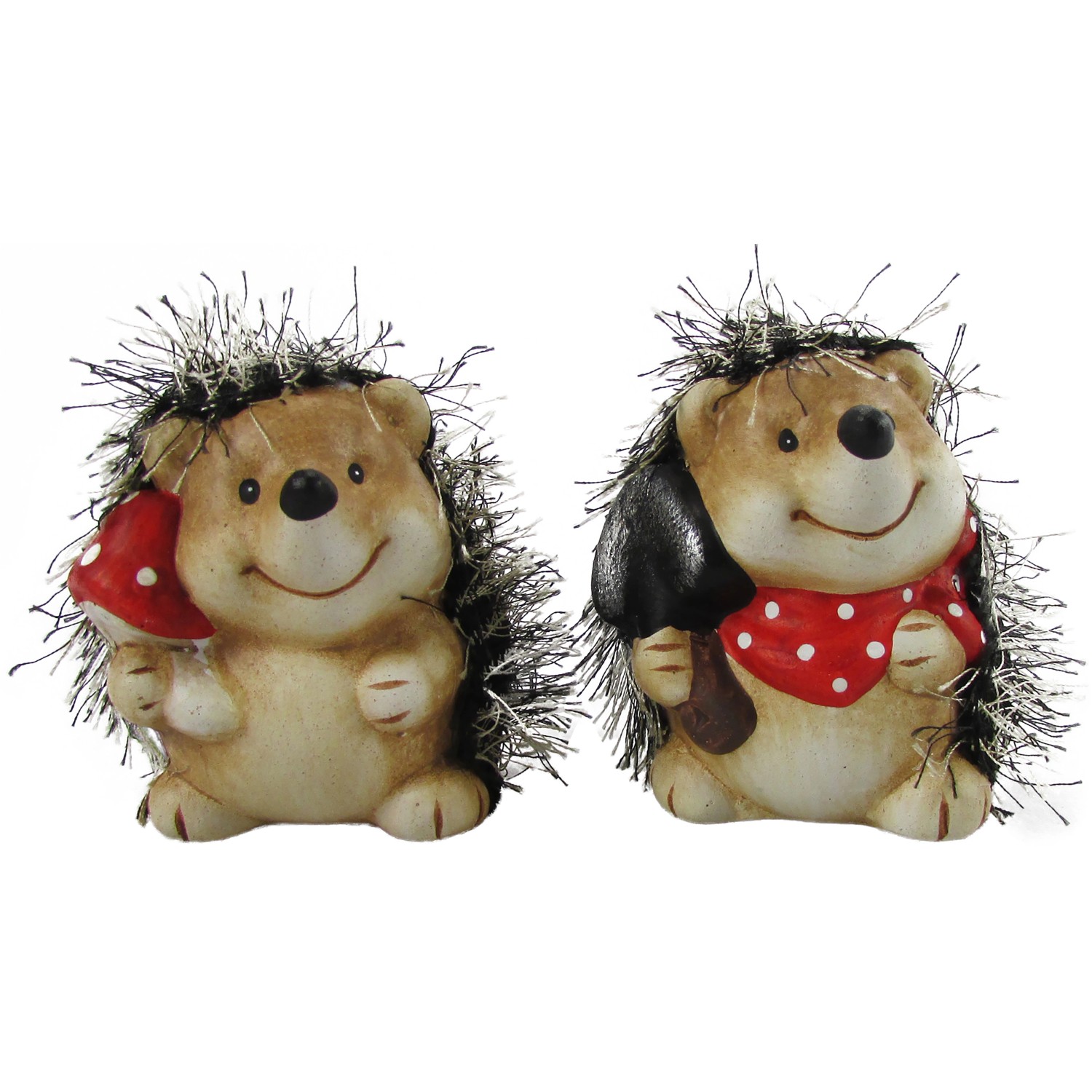 Figurine décorative hérisson Naturel Rouge 2 sortes (HxlxP) 5,5 x 5 x 6 cm