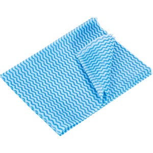 Panno in tessuto non tessuto blu e bianco, confezione da 10 per pulizie leggere.