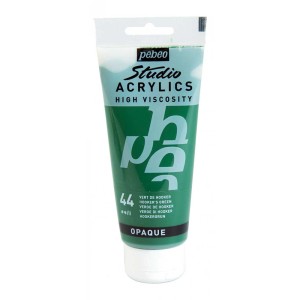 Pébéo Acrylfarbe Studio Acrylics Hookergrün, 100ml Tube für Künstlerbedarf.