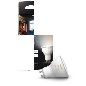 Ampoule LED Philips Hue White Ambiance GU10, mat, pour un éclairage d'ambiance.