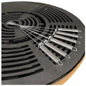 Mr. Grill Brochette pour brasero en acier inoxydable 2,5 x 46 x 2,5 cm