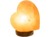 Globo Tischleuchte Stone E14 Herzform Salzkristall Naturfarben