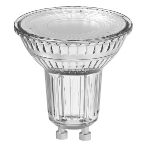 Lampadina LED Osram GU10 riflettore PAR16, trasparente, 2,4 W, luce calda. Per illuminazione spot.